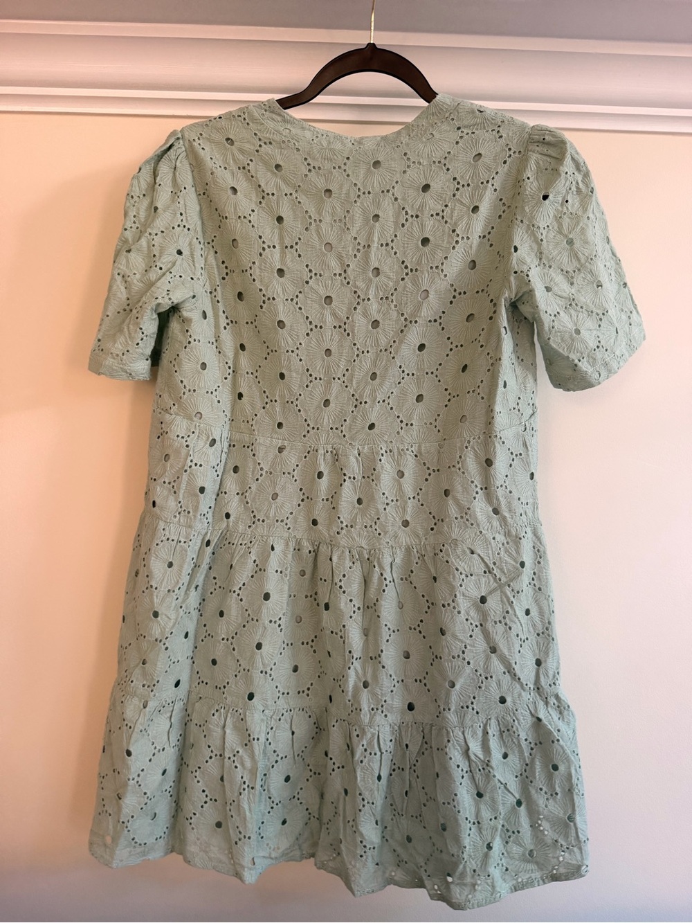 Mint Eyelet Tiered Dress NWT small - Picture 3 of 4